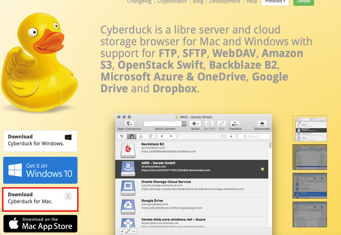 cyberduck for windows 7