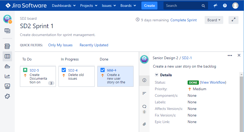 Sprint Management in Jira Software Computer Science