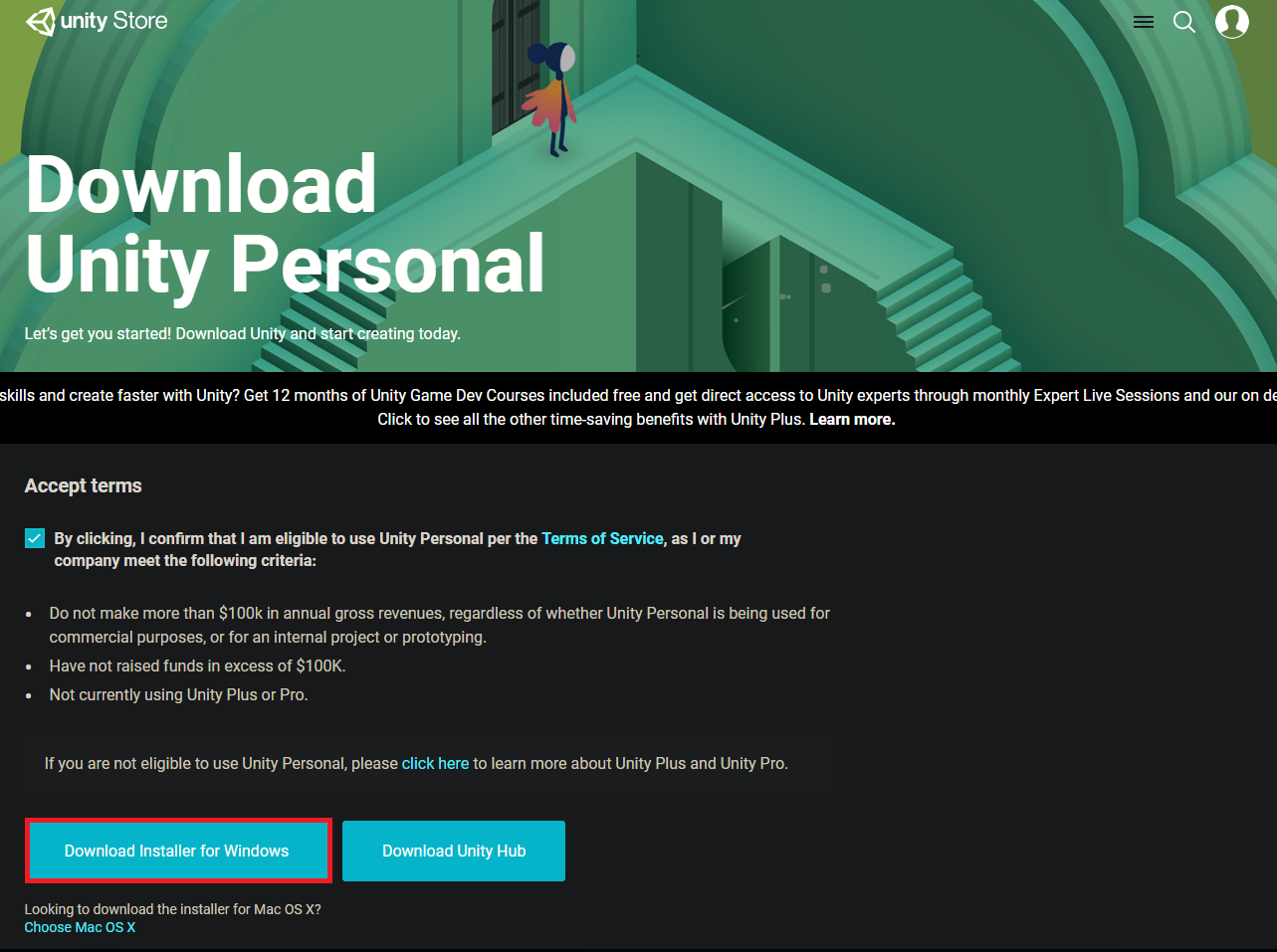 how to download unity personal for 32bt